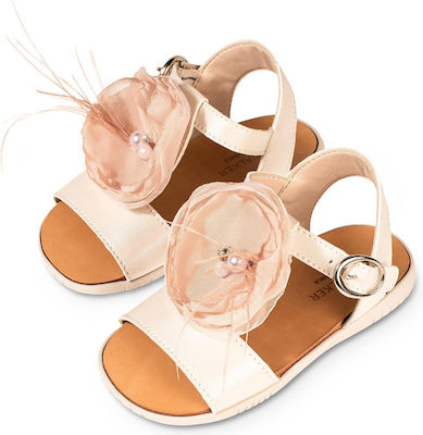 Babywalker Pink Baptism Leather Sandals