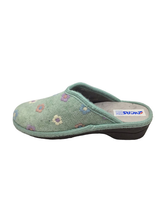 Dicas Winter Women's Slippers in Turquoise color