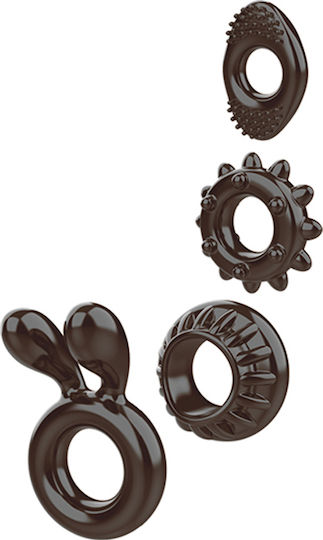 Zero Tolerance Ring My Bell Smoke Ring Cock Gray 4pcs