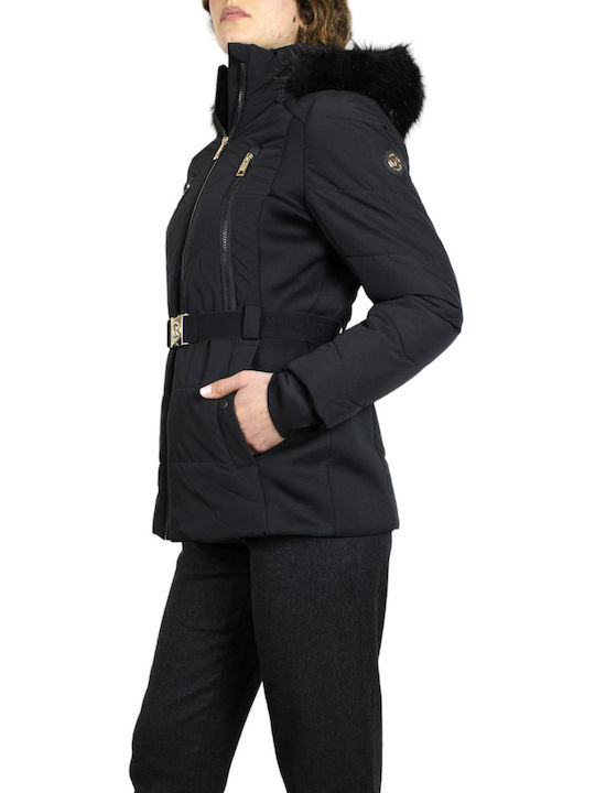 Michael Kors Kurz Damen Puffer Jacke für Winter Schwarz