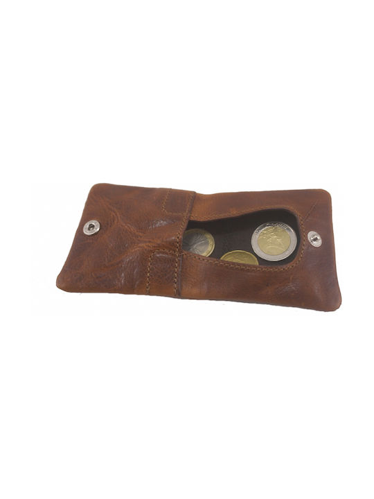 Mybag Men's Leather Coin Wallet Brown
