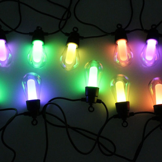 Rixme Suspendata Lampă Solară Ghirlande RGB cu Fotocelulă și Telecomandă IP66