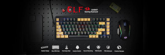 Redragon ELF K649YP-RGB Gaming Μηχανικό Πληκτρολόγιο 65% με RGB φωτισμό (Αγγλικό US)