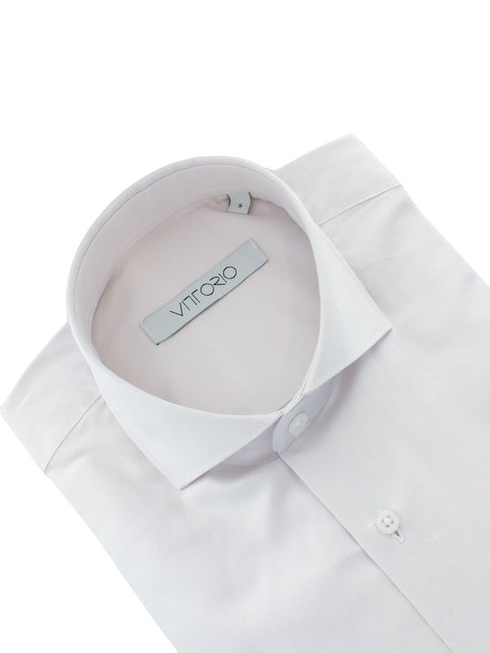 Vittorio Artist Shirt Μακρυμάνικo Βαμβακερό Πουκάμισο Ροζ