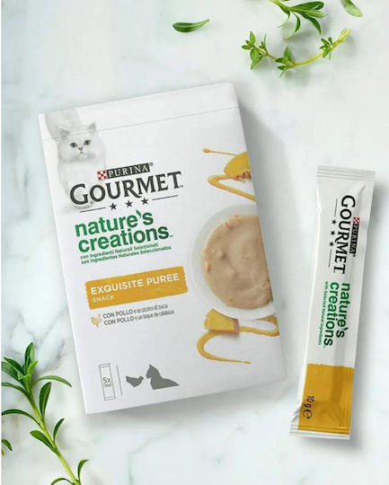 Gourmet Wet Cat Food for Adult Cats in Pouch with Vegetables and Salmon 5x10gr