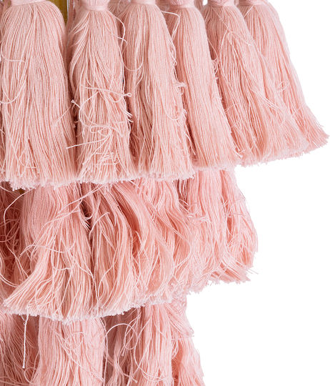 GloboStar Missoula Deckenleuchte Rosa Boho Raster mit Lampenbirnensockel E27 30x40x40cm