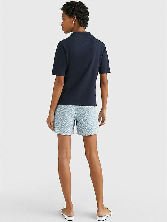 Tommy Hilfiger Women's Polo Shirt Short Sleeve Navy Blue