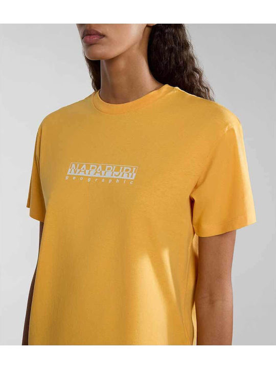 S-box Women's Blouse Cotton Short Sleeve Orange