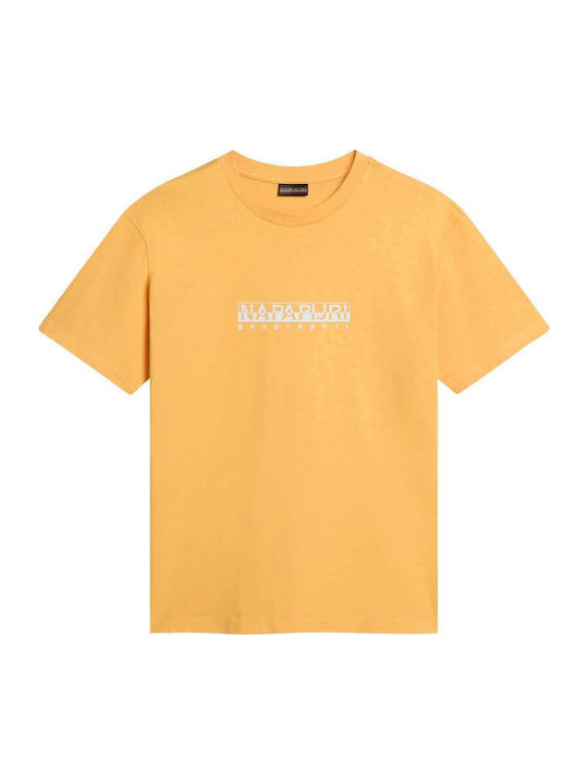 S-box Women's Blouse Cotton Short Sleeve Orange