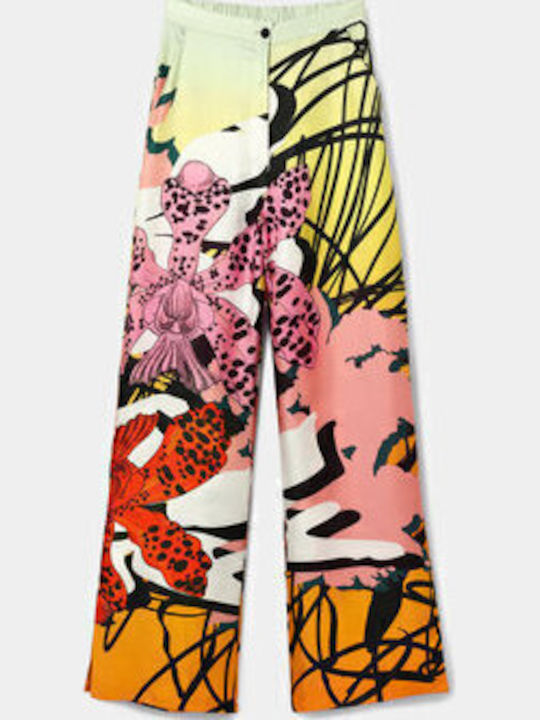 Lacroix Women's Fabric Trousers Regular Fit Multicolour