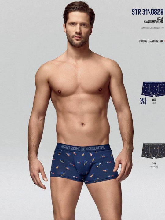 Herren Boxershorts Blue mit Mustern 1Packung