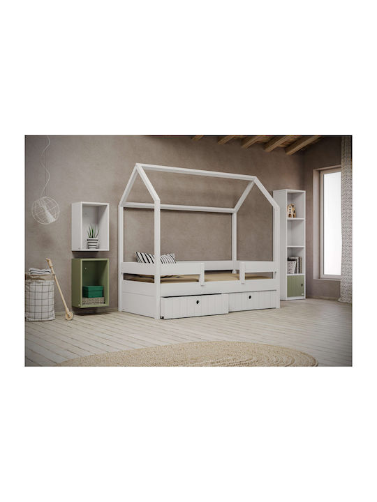 Kids Wooden Bookcase White