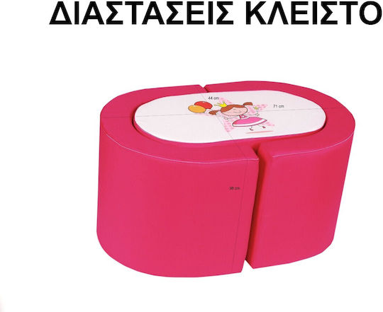 Комплект Детска Маса със Столове Червен Decobebe