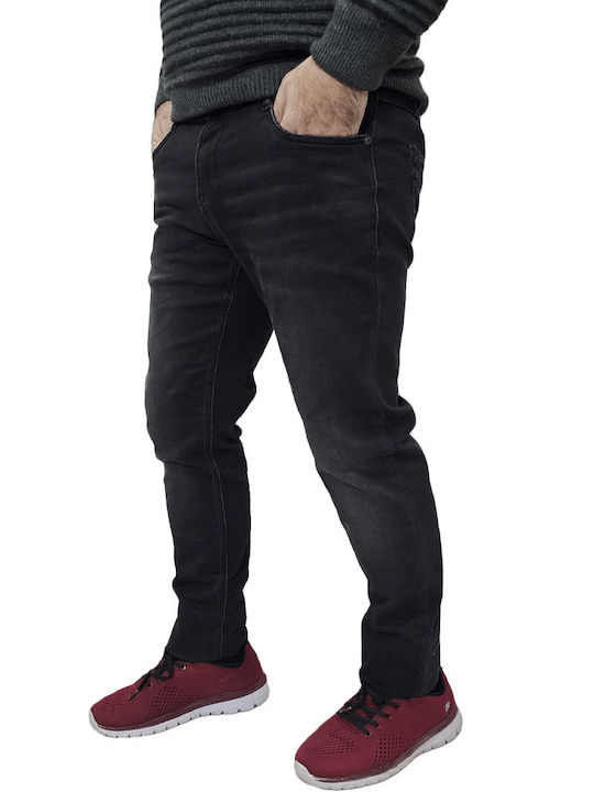 Dsplay Herren Jeanshose in Slim Fit Schwarz