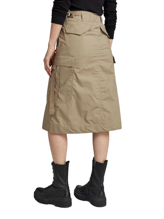 G-Star Raw Midi Skirt in Beige color