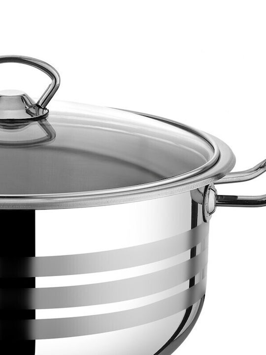 Viosarp Deep Stainless Steel Pot 6.5lt / 24cm