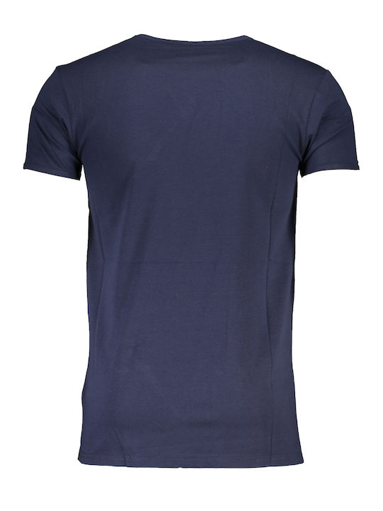 Roberto Cavalli Herren T-Shirt Kurzarm Marineblau