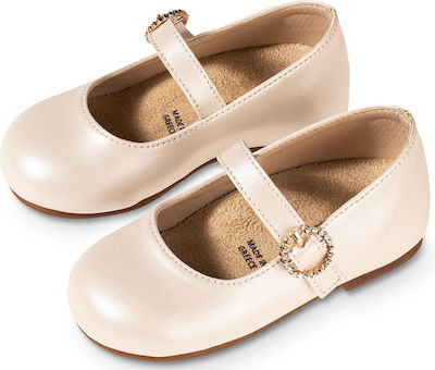 Babywalker Ecru Baptism Leather Pumps