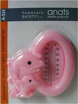 Anats Analog Bade-Thermometer Δελφινάκι 10°C bis 50°C Rosa