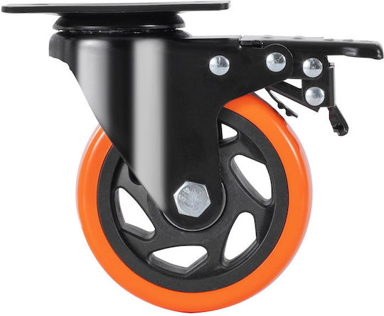 Vevor Furniture Wheel made of Metal with Wheels in Black Color 15.5x6.4x13cm 4pcs
