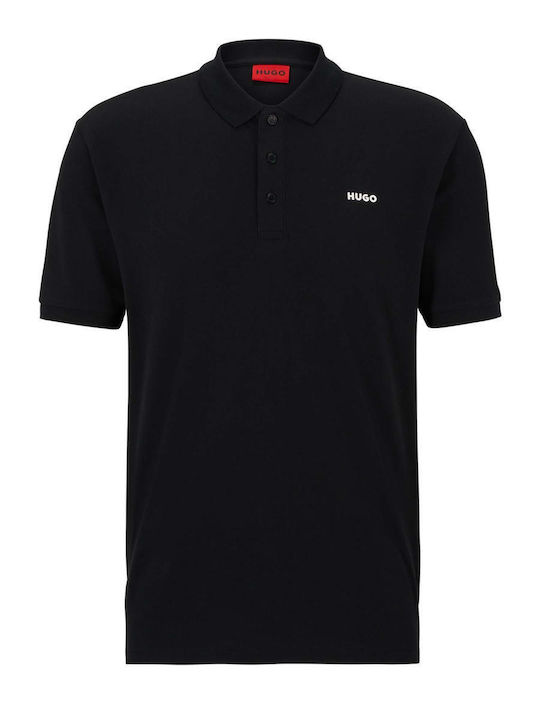 Hugo Boss Ανδρικό T-shirt Κοντομάνικο Polo ΜΑΥΡΟ