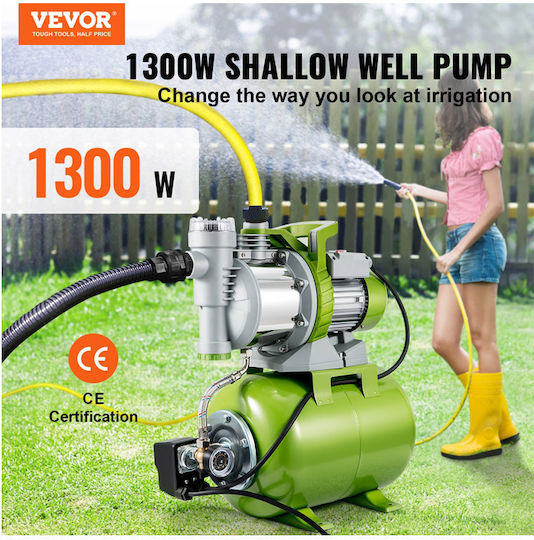 Vevor Pompa de apă de suprafață electrică 1300W Cu o singură fază