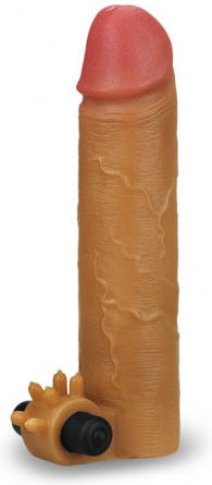 Lovetoy Nature Extender Προέκταση Πέους με Δόνηση Καφέ 19cm