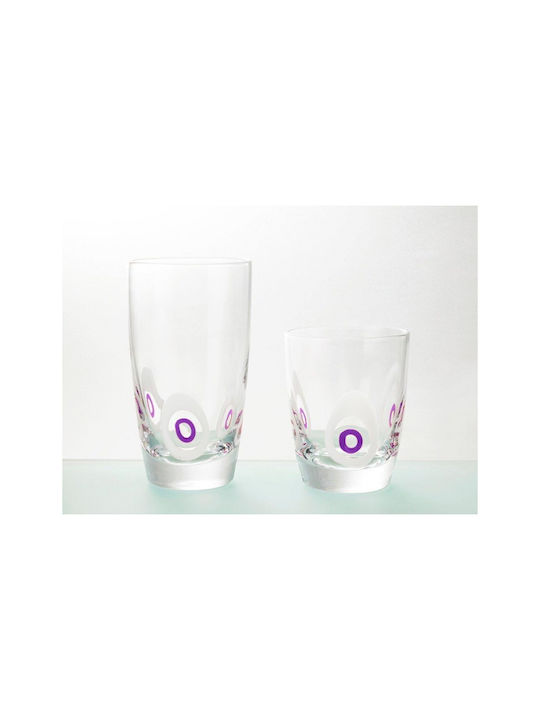 Cryspo Trio Poua Set of Glasses Whiskey made of Glass Amethyst 6pcs