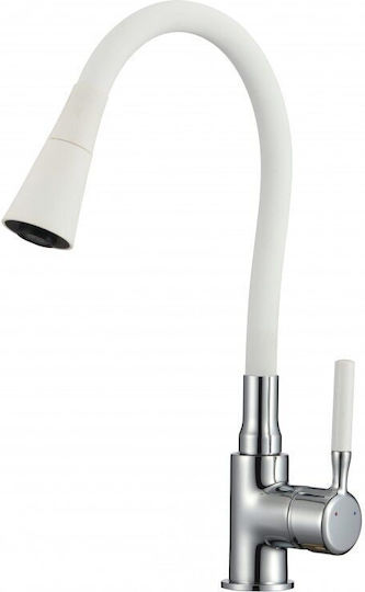 Inter Ceramic Drop-In Spüle Inox mit Wasserhahn B62xT48cm Weiß