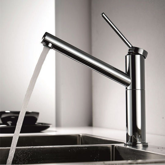 Inter Ceramic Icf Drop-In Кухненски Мивка Inox със Смесител Дължина 79xШирина 44см Сребрист