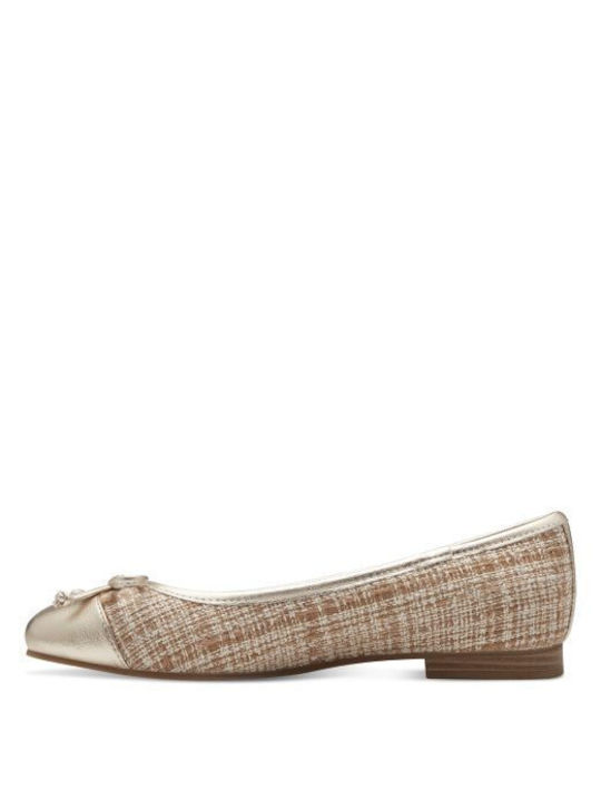 Marco Tozzi Damen Ballerinas in Beige Farbe