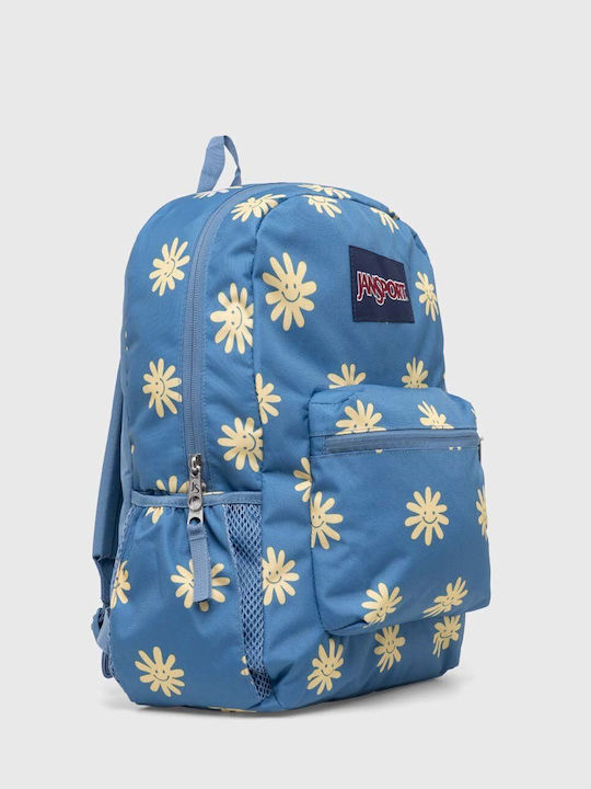 Jansport Cross Town School Bag Backpack Junior High-High School in Blue color 26lt