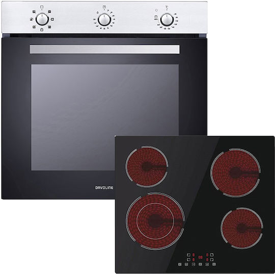 Davoline + BVC6005 Einbauofen 72Es mit Keramikkochfeldern B59.4cm.