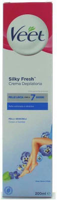 Veet Silk & Fresh Κρέμα Αποτρίχωσης Σώματος με Αλόη Βέρα για Ευαίσθητες Επιδερμίδες 200ml