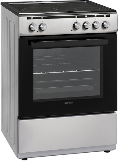 Hyundai Aragaz 69lt cu Plite Ceramice L60cm. Inox