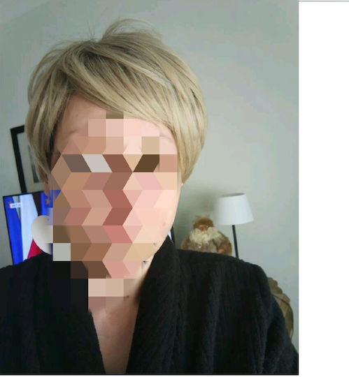 Wig with Synthetic Hair in Blonde Color 25cm