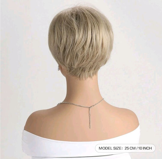 Wig with Synthetic Hair in Blonde Color 25cm