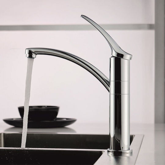 Inter Ceramic Icf Drop-In Кухненски Мивка Inox със Смесител М78xШ43.5см Сребрист