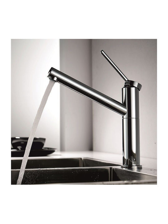 Inter Ceramic Drop-In Мивка Inox със смесител Ш60xД45см Сребрист