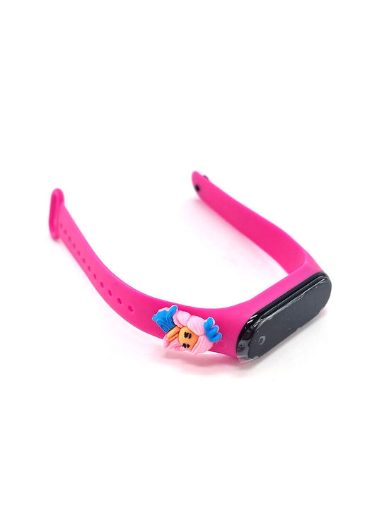 Kids Digital Watch with Rubber/Plastic Strap Fuchsia