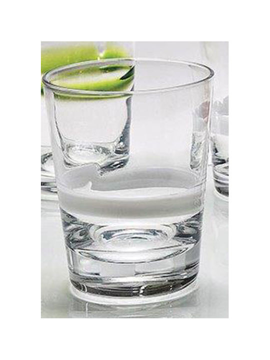 Cryspo Trio Glass Set Whiskey made of Glass in White Color 350ml 6pcs