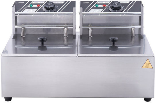 Vevor Electric Fryer Double 5kW Capacity 2x8.6lt