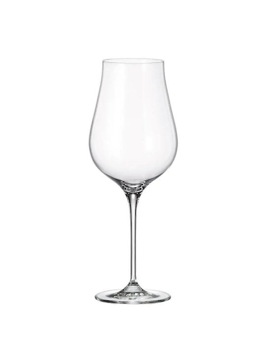 Crystal Glas für Rotwein aus Kristall in Rot Farbe Kelch 500ml