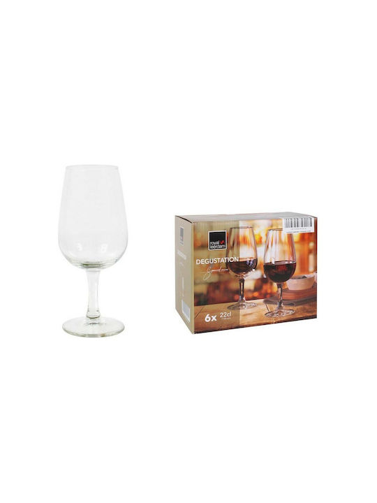 Royal Leerdam Degustation Set of Glasses for Red Wine made of Glass Stemmed 220ml 6pcs