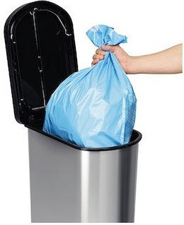 Delta Cleaning Plastic Waste Bin 50lt with Pedal Silver