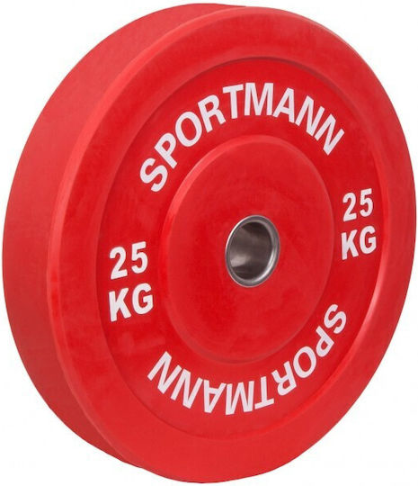 Sportmann Scheibenset Gummierte 1 x 25kg Ø51mm