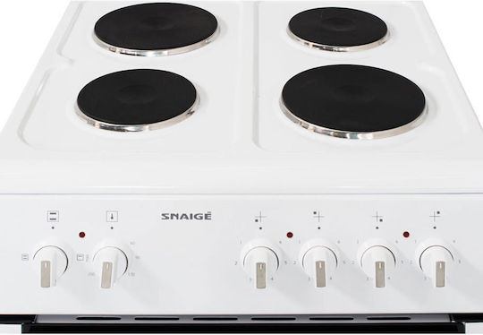 Snaige FF6304 Herd 64Es mit Emailkochfeldern B60cm. White