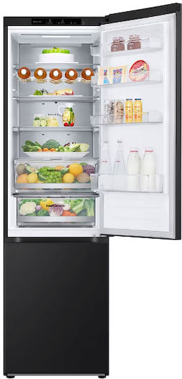 LG Fridge-Freezer 387lt Total NoFrost H203xW59.5xD67.5cm Black GBV7280AEV