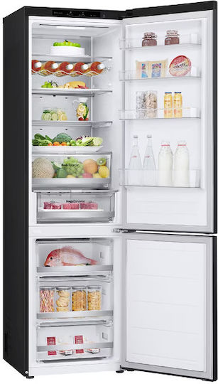 LG Fridge-Freezer 387lt Total NoFrost H203xW59.5xD67.5cm Black GBV7280AEV