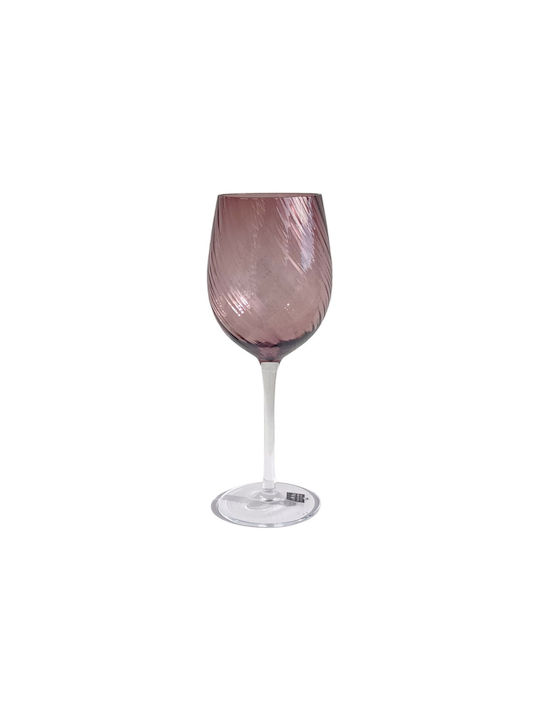 HFA Glass Set for White and Red Wine made of Glass in Purple Color Stacked 580ml 6pcs